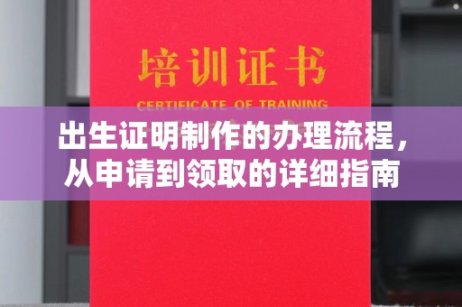 蕉岭出生证明制作的办理流程，从申请到领取的详细指南