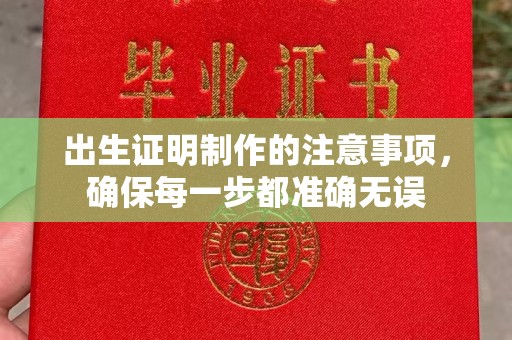蕉岭出生证明制作的注意事项，确保每一步都准确无误