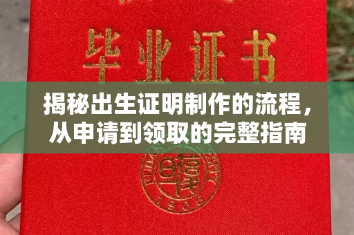 蕉岭揭秘出生证明制作的流程，从申请到领取的完整指南