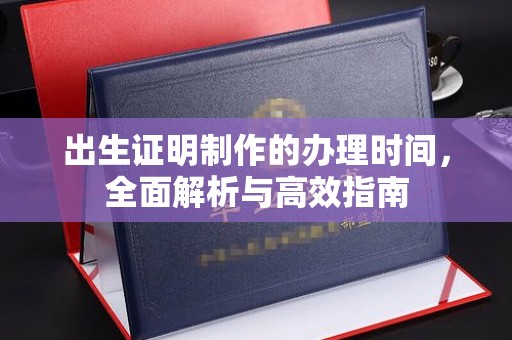 蕉岭出生证明制作的办理时间，全面解析与高效指南