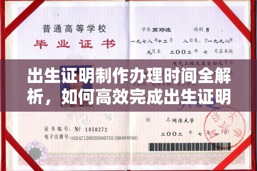 蕉岭出生证明制作办理时间全解析，如何高效完成出生证明申请？