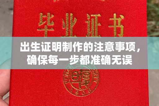 蕉岭出生证明制作的注意事项，确保每一步都准确无误