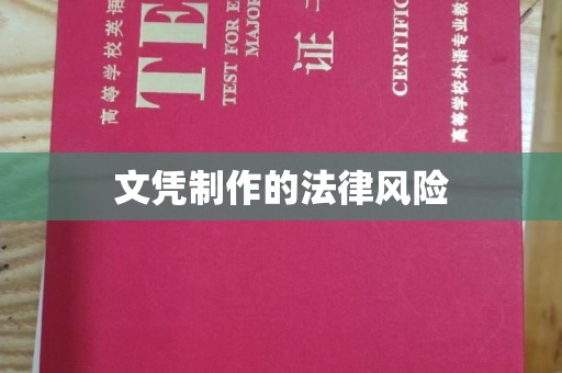 蕉岭文凭制作的法律风险