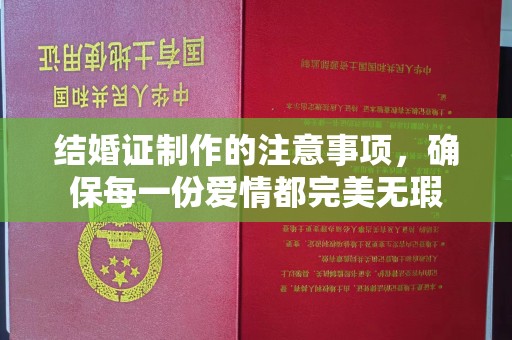 蕉岭结婚证制作的注意事项，确保每一份爱情都完美无瑕