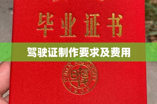蕉岭驾驶证制作要求及费用