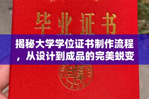 蕉岭揭秘大学学位证书制作流程，从设计到成品的完美蜕变